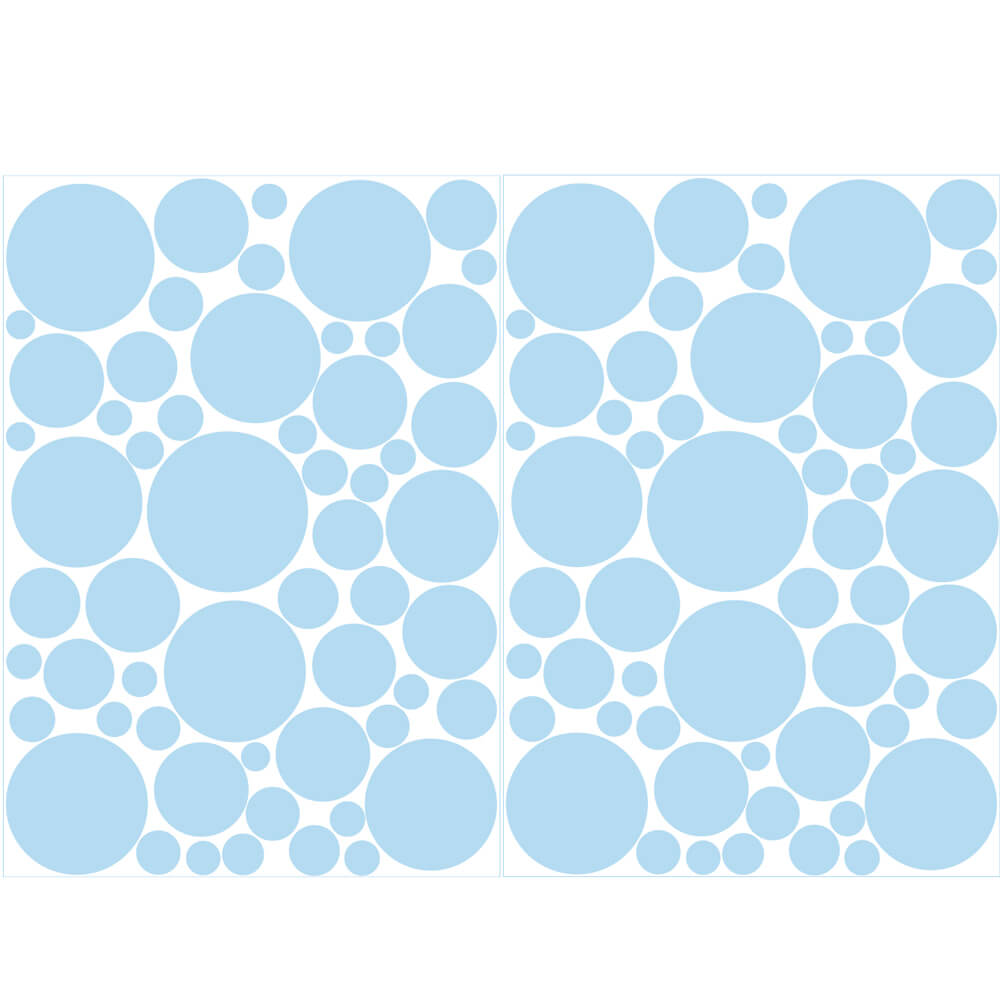 Väggdekor prickar ljusblå - olika storlekar - Dekortorget