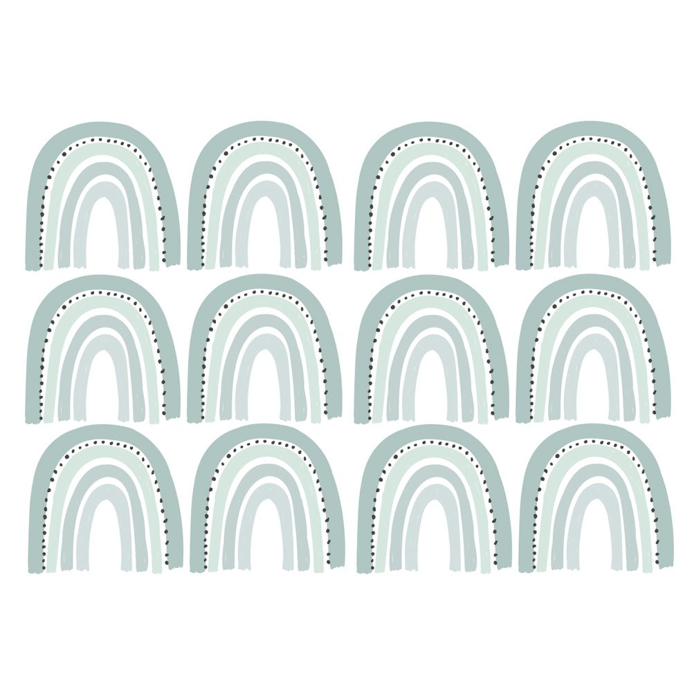 Väggdekor regnbågar mintgrön - Dekortorget