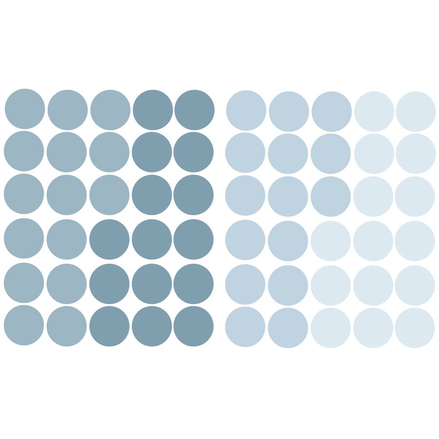 Väggdekor prickar mixade blå - Dekortorget