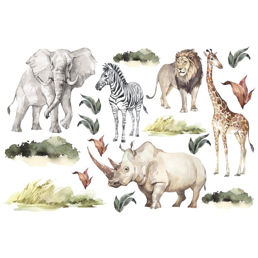 Väggdekor Djur på savannen - Dekortorget