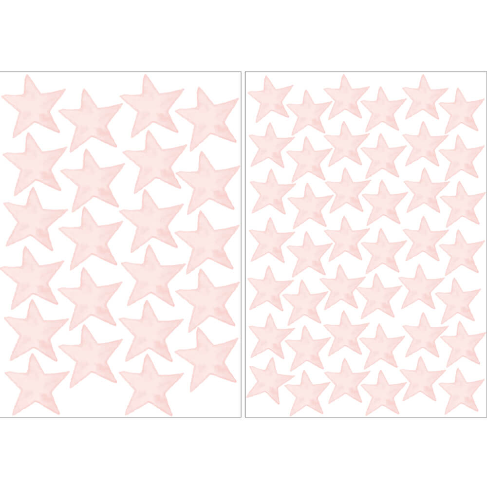 Väggdekor stjärnor rosa - Dekortorget