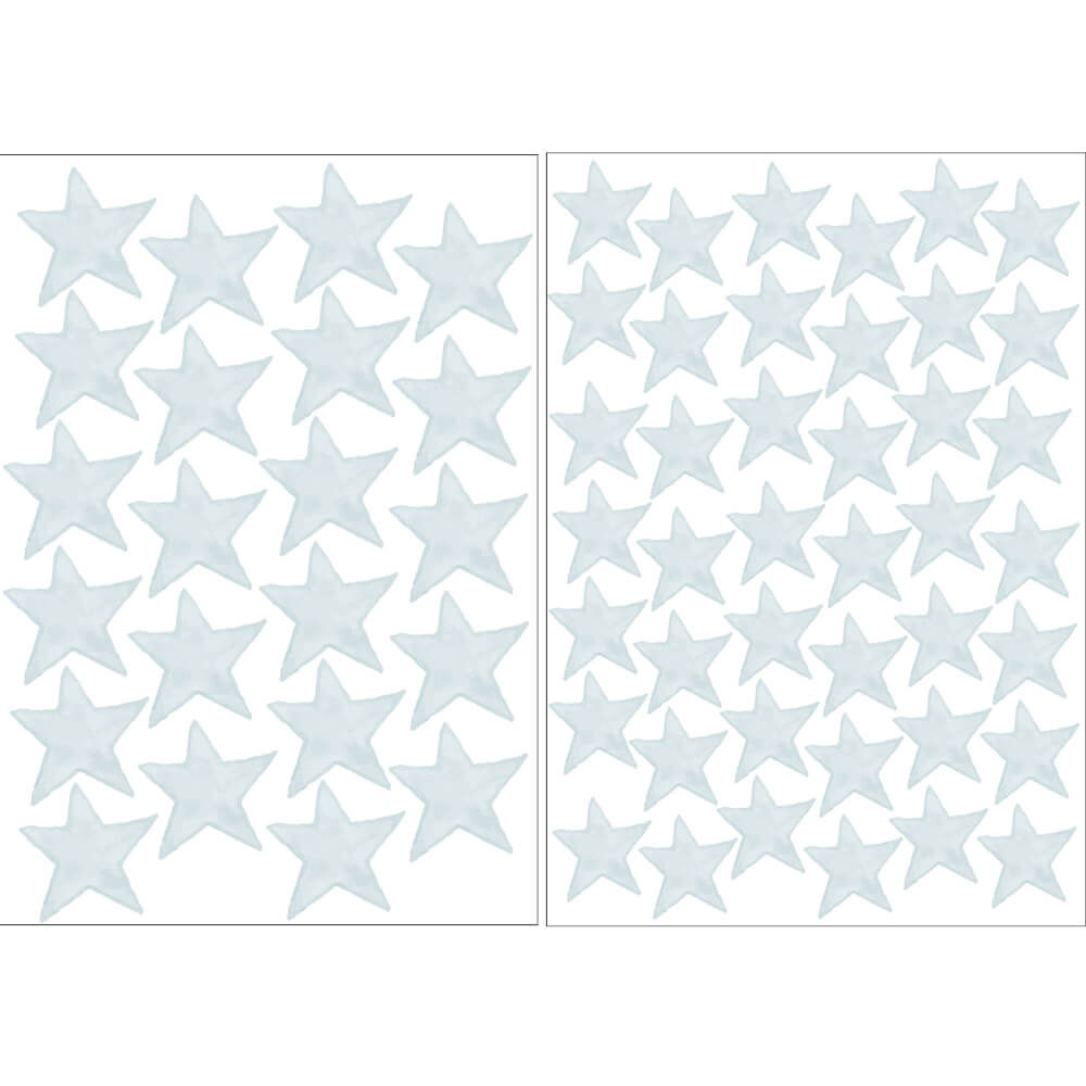 Väggdekor stjärnor blå - Dekortorget