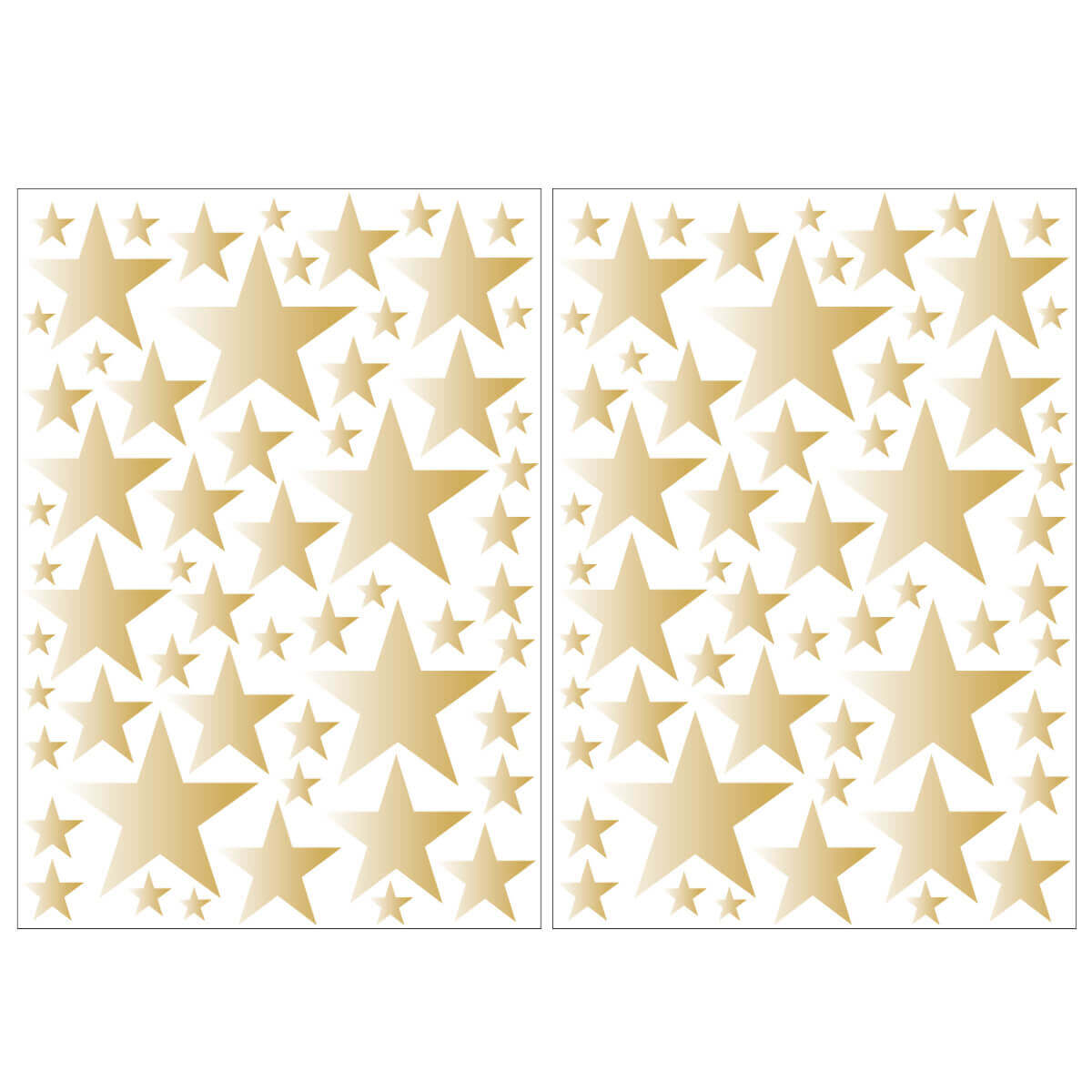 Väggdekor Stjärnor guld - olika storlekar - Dekortorget