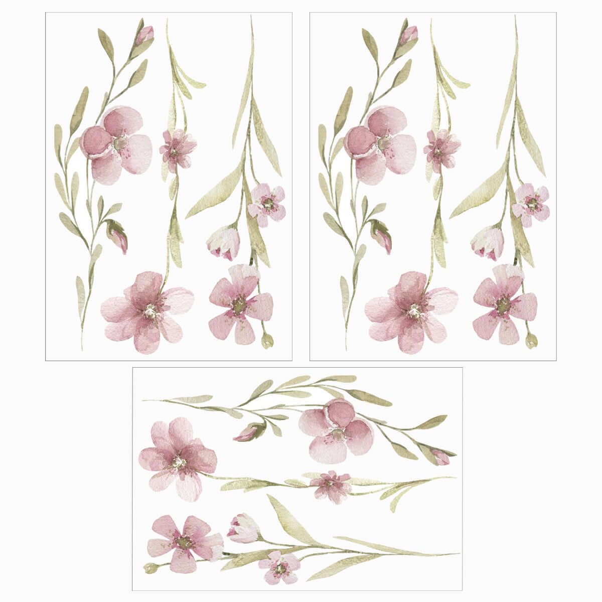 Väggdekor blommor på stjälk