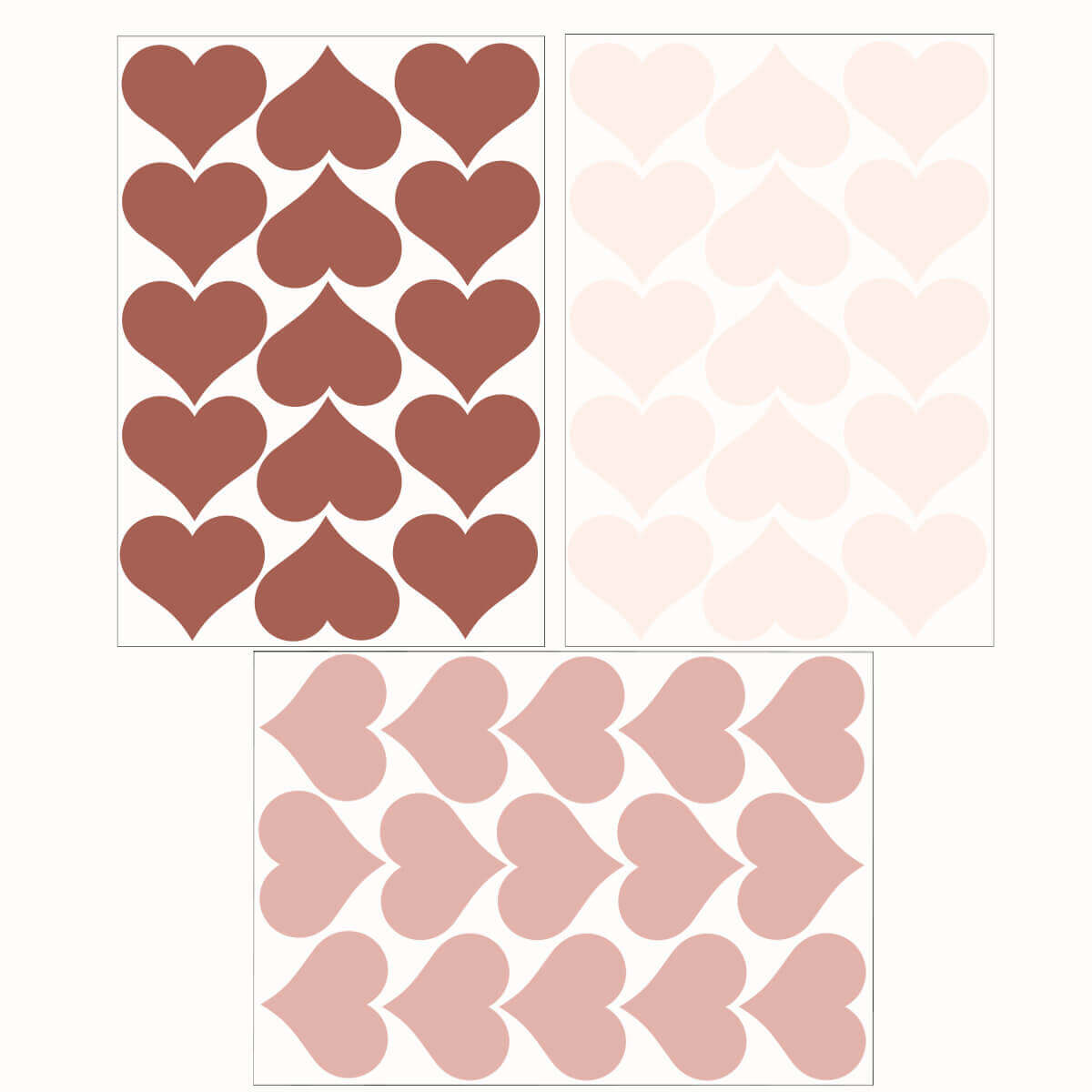 Väggdekor Hjärtan rosa - Dekortorget