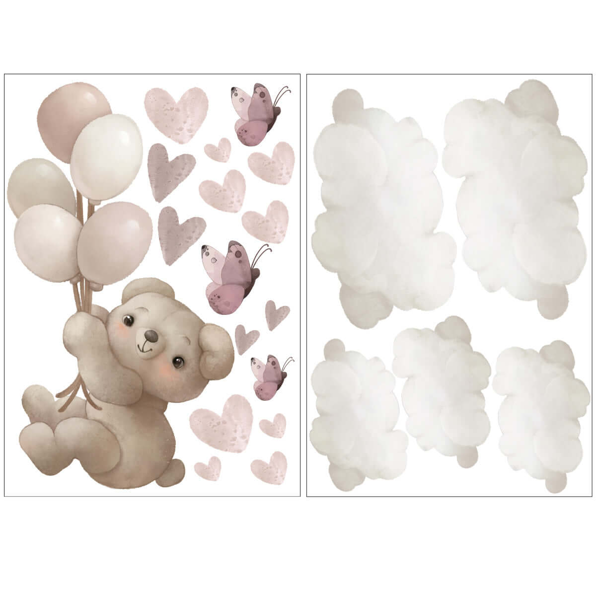 Väggdekor Björn & ballonger - Dekortorget