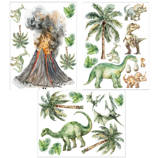 Väggdekor Dinosaurier & Vulkan XL - Dekortorget