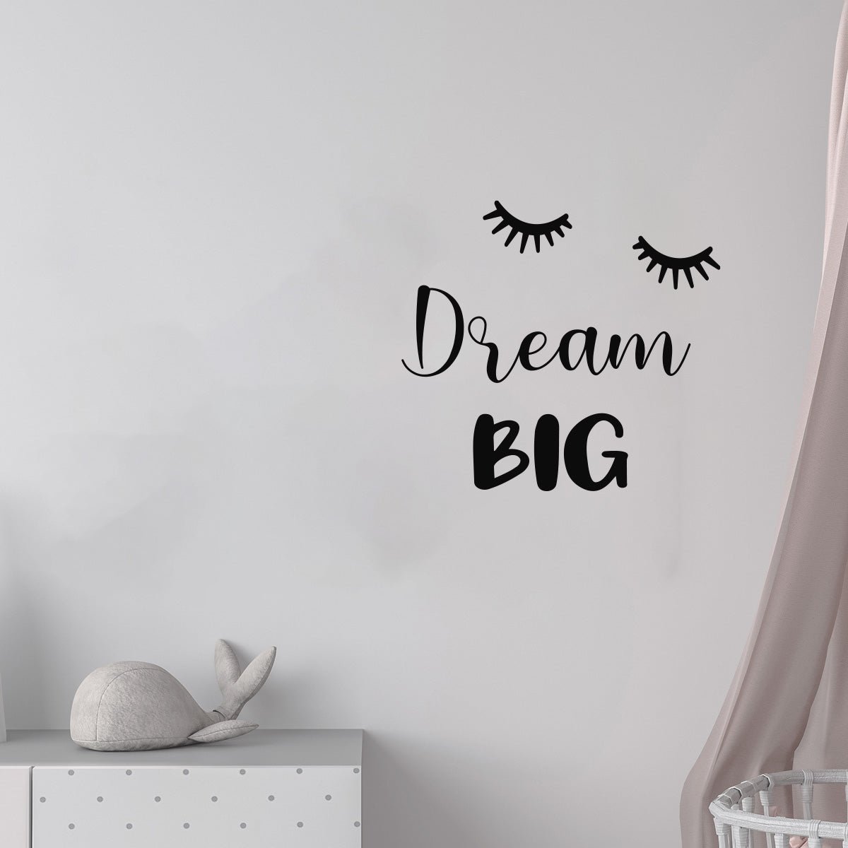 Väggord dream big sovande ögon - Dekortorget