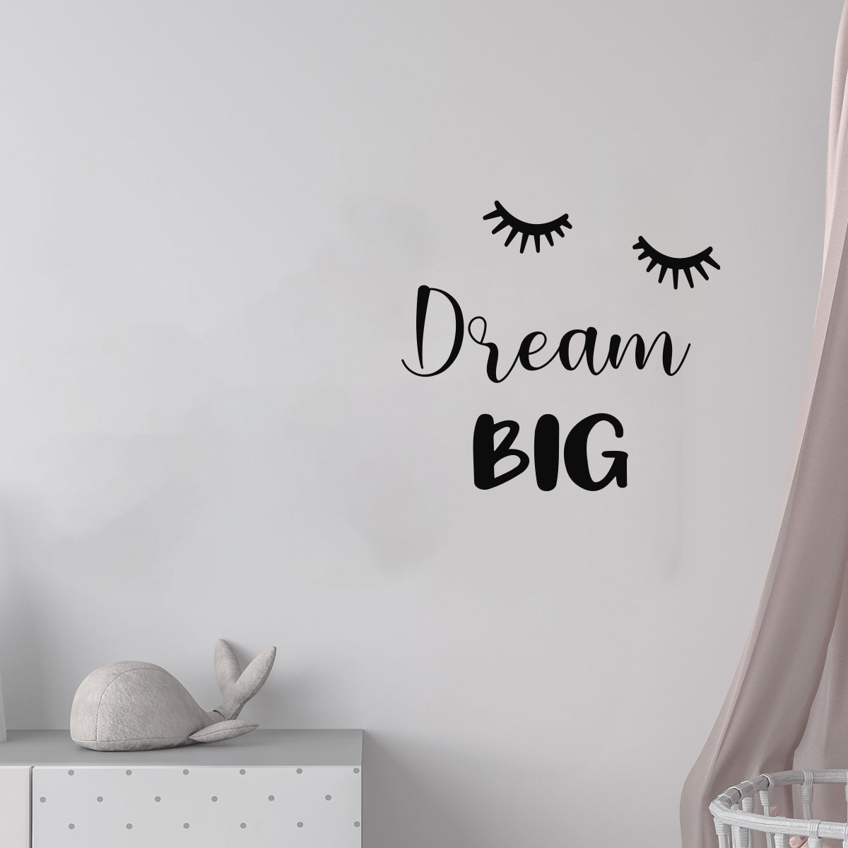 Väggord dream big sovande ögon