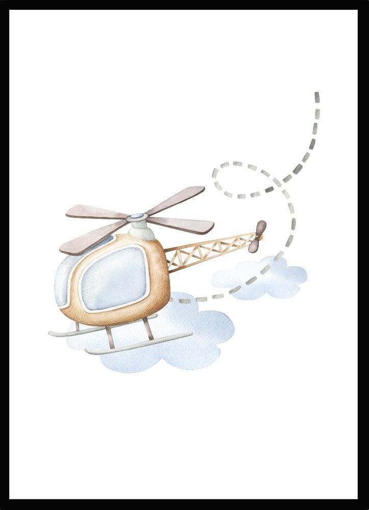 Poster helikopter - Dekortorget