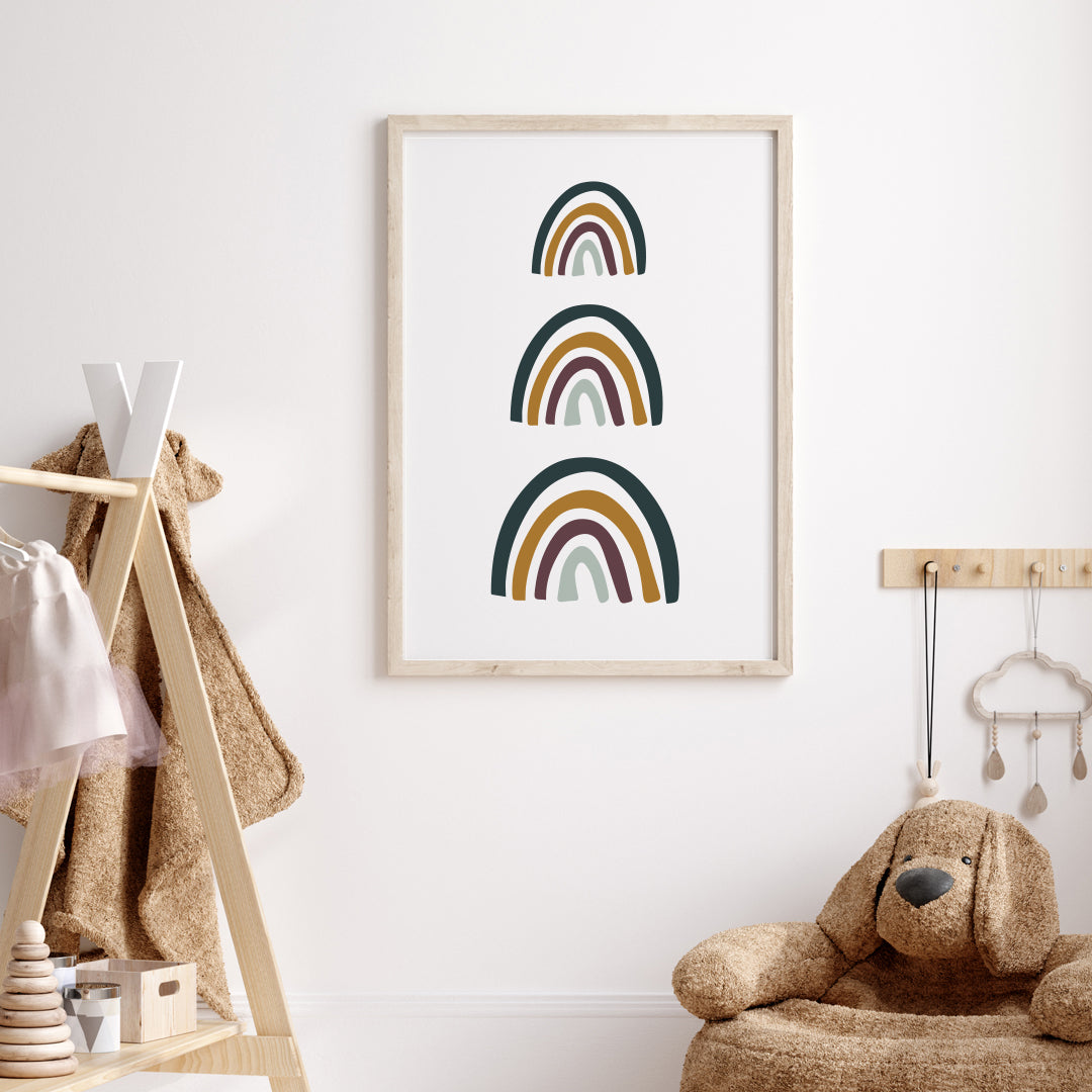 Poster Dinoworld rainbow