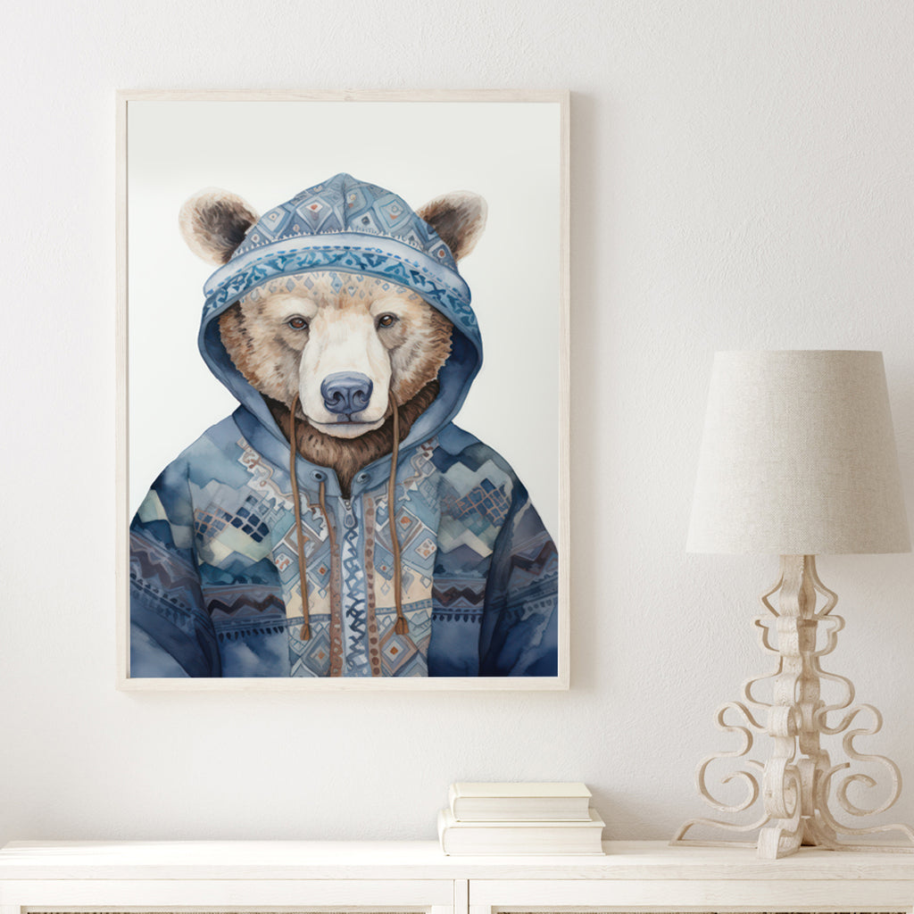 Poster Bear Blue