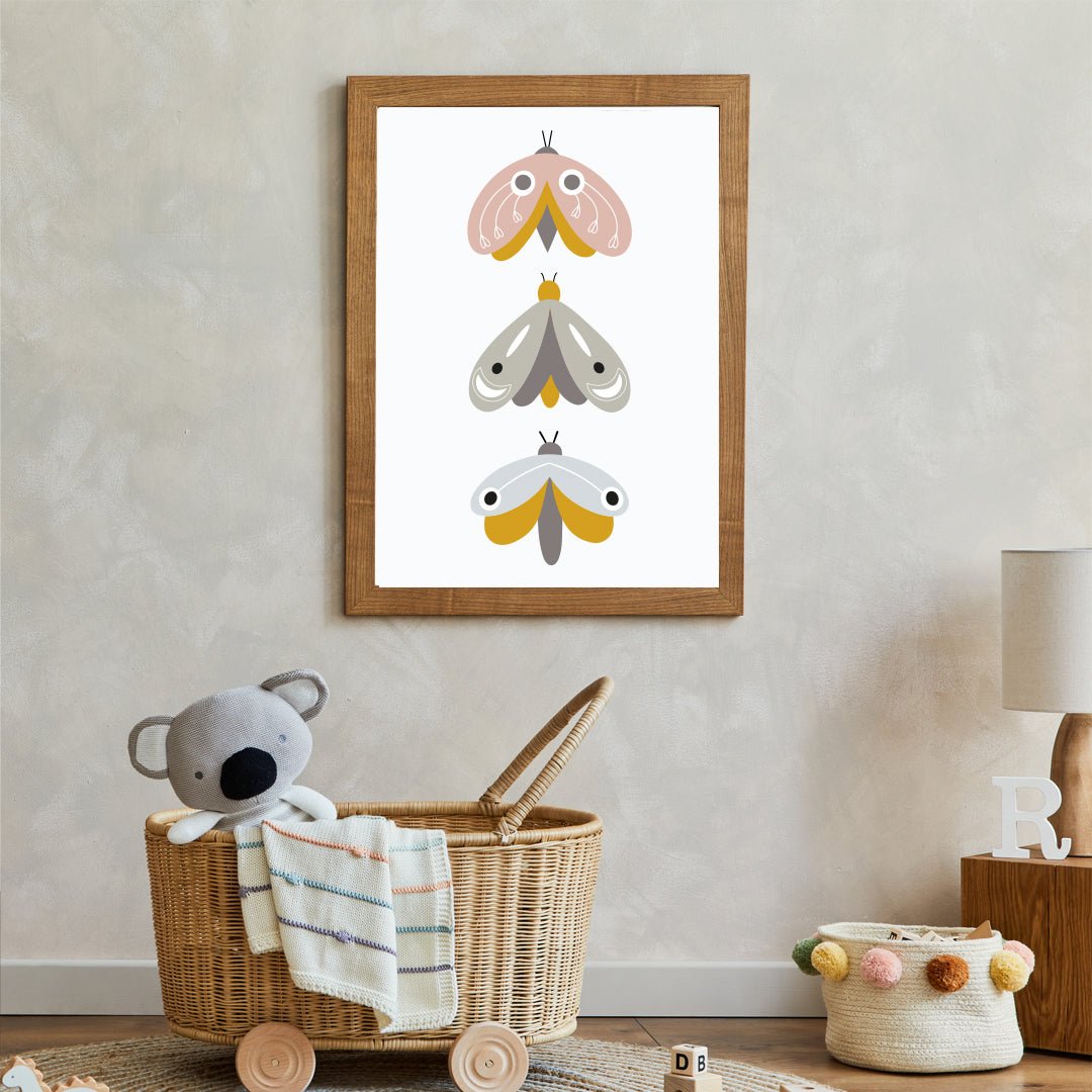 Poster retrofjärilar - Dekortorget