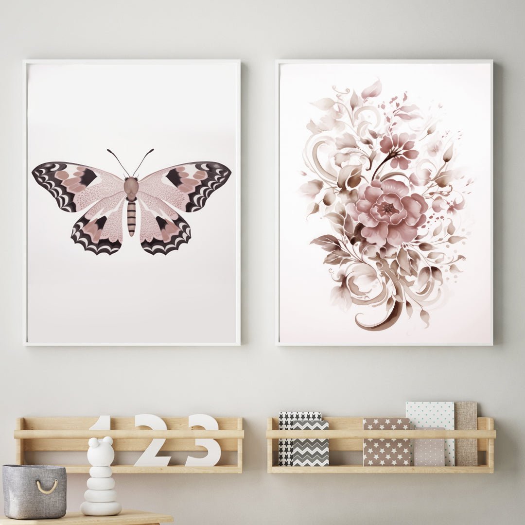 Poster blommor rosa - Dekortorget