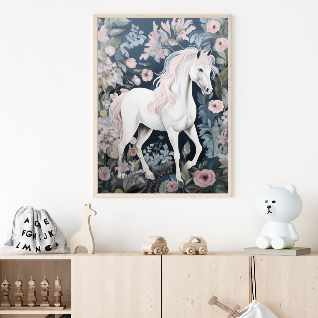 Poster häst vit