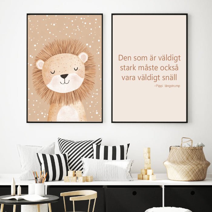 Poster smiling lion - Dekortorget