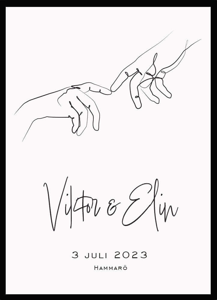 Bröllopstavla Två händer - Dekortorget