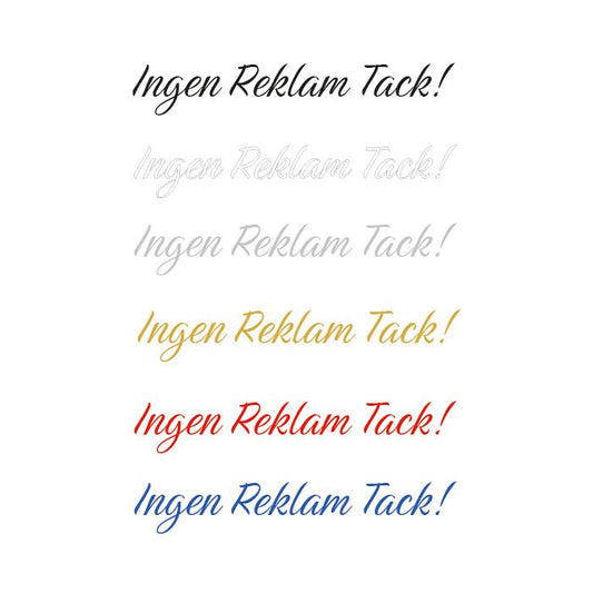Text till brevlåda - ingen reklam tack 2 - Dekortorget