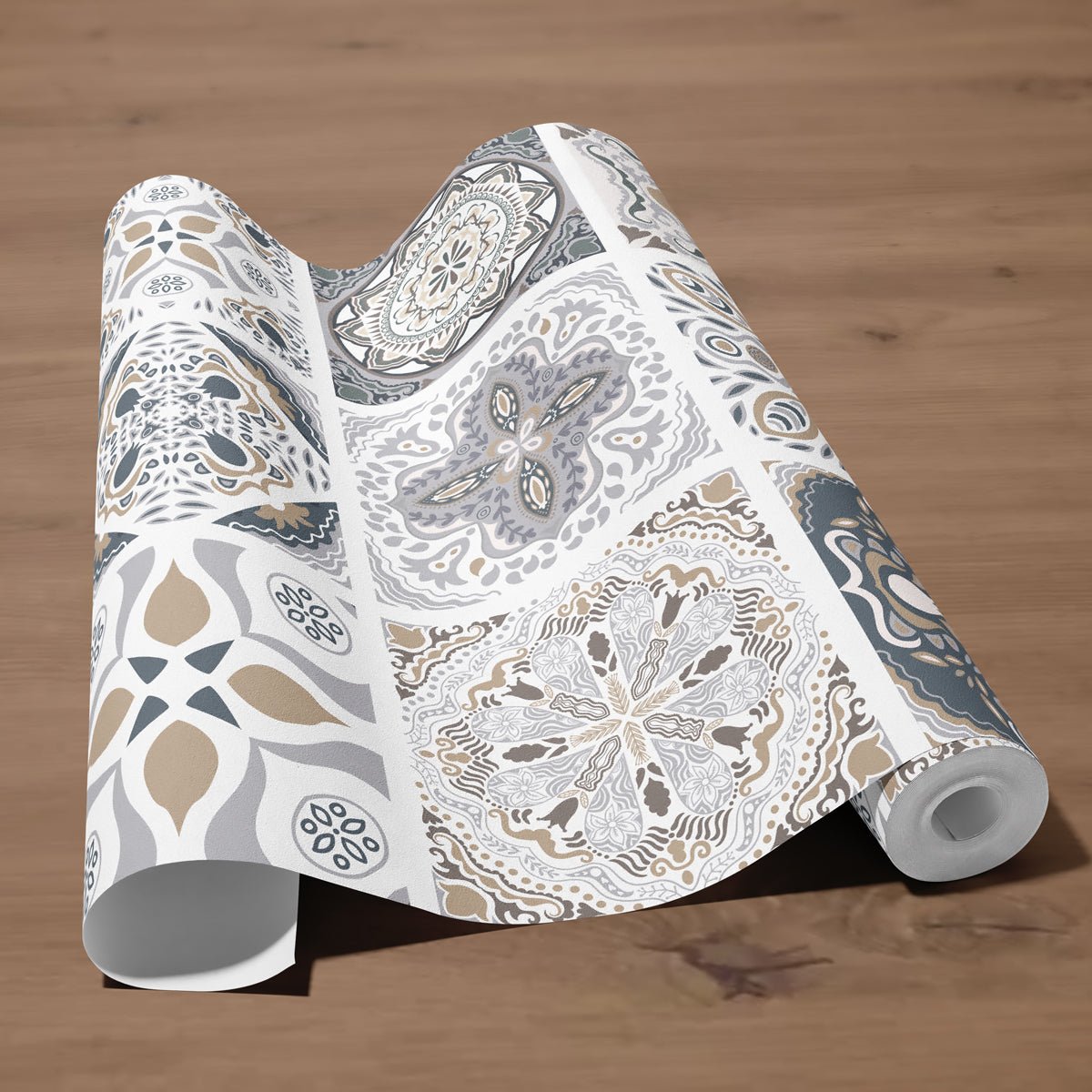 Dekorfolie kakelmönster patchwork ornament - Dekortorget