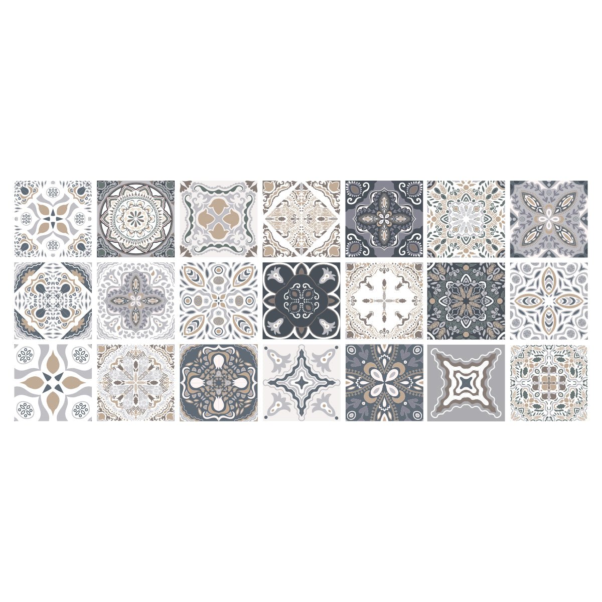 Dekorfolie kakelmönster patchwork ornament - Dekortorget