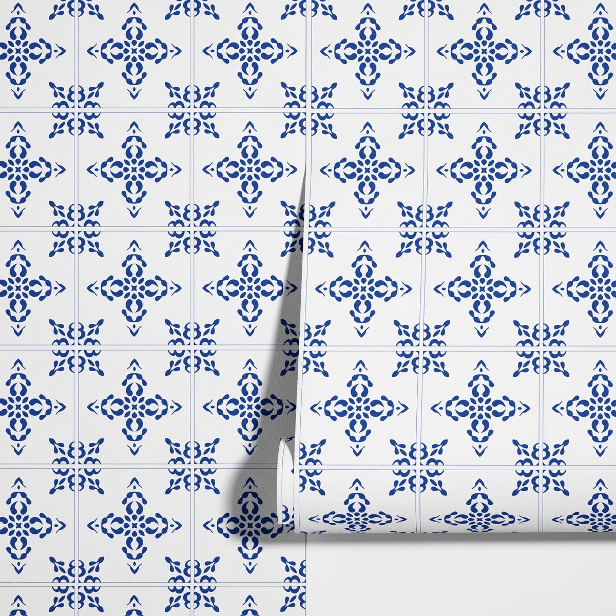 Dekorfolie kakelmönster blå klassiskt - Dekortorget