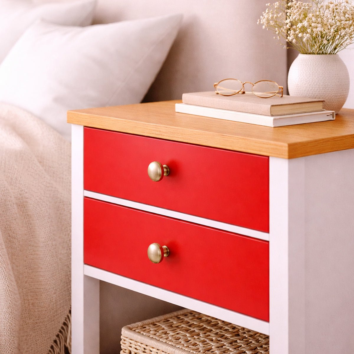 Dekorfolie enfärgad röd - Dekortorget