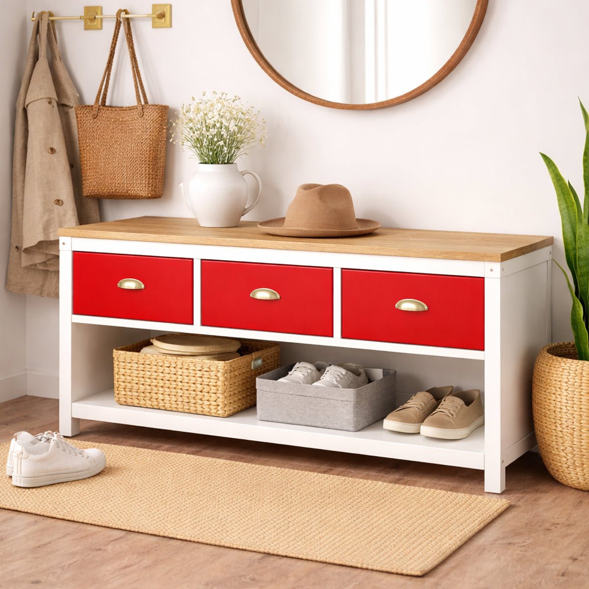 Dekorfolie enfärgad röd - Dekortorget