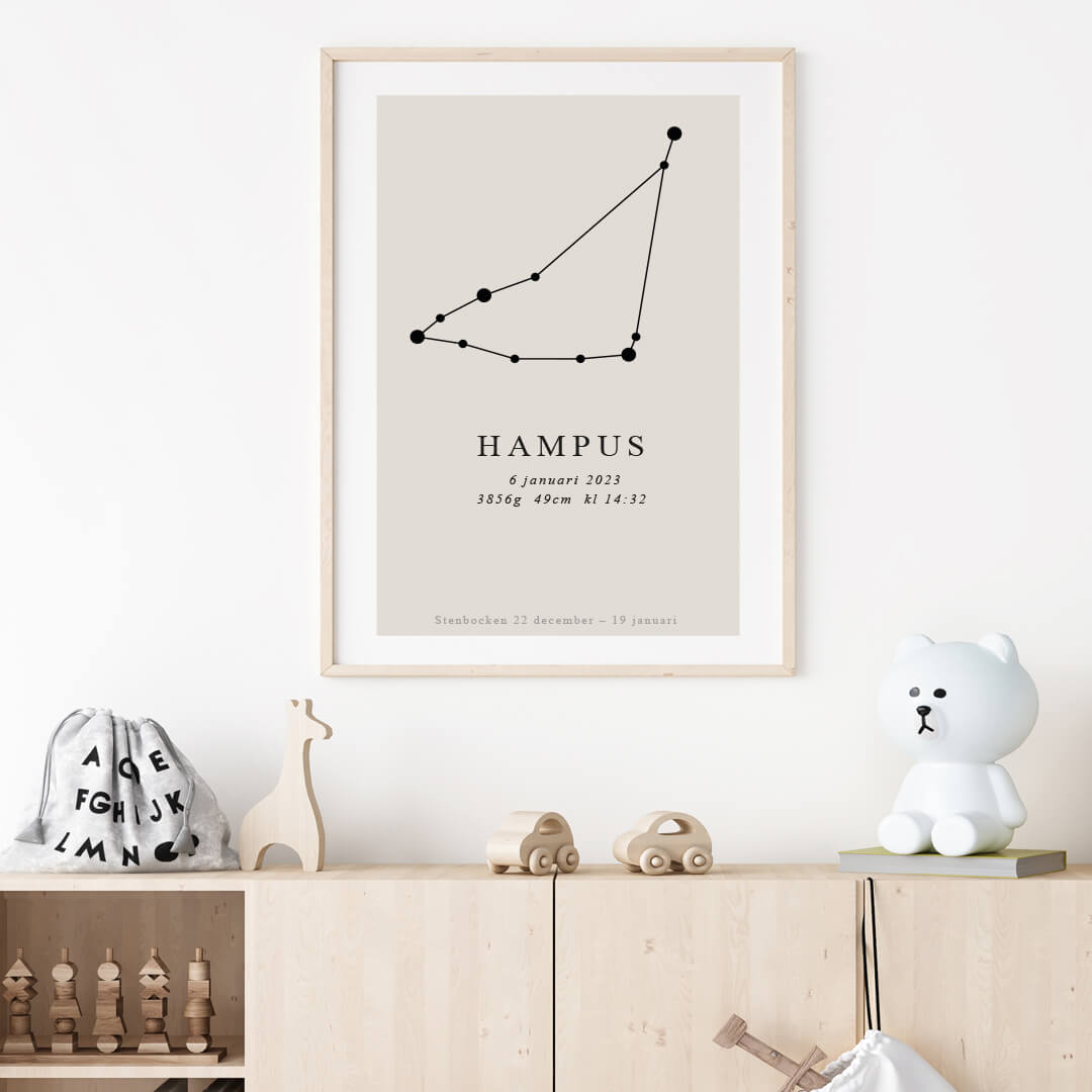 Namntavla Stjärntecken - stenbocken - Dekortorget