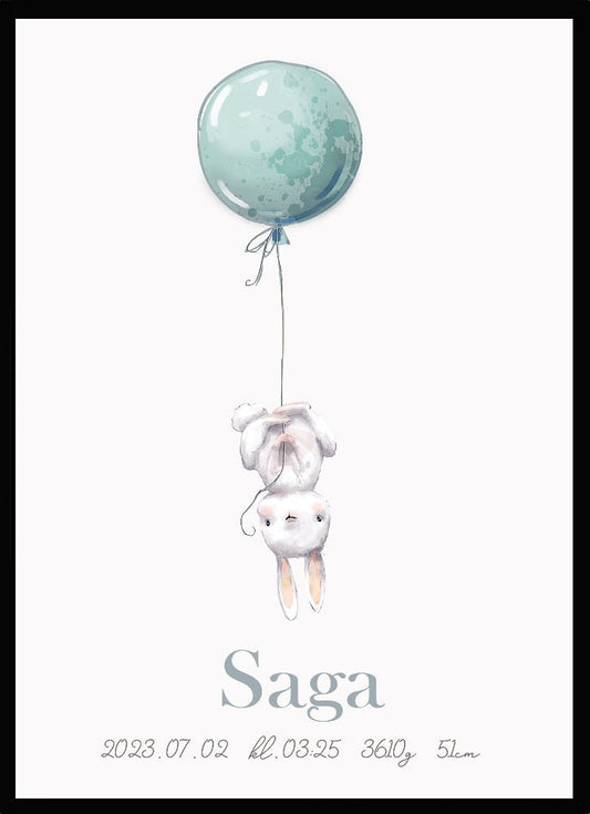 Namntavla Kanin turkos - Dekortorget