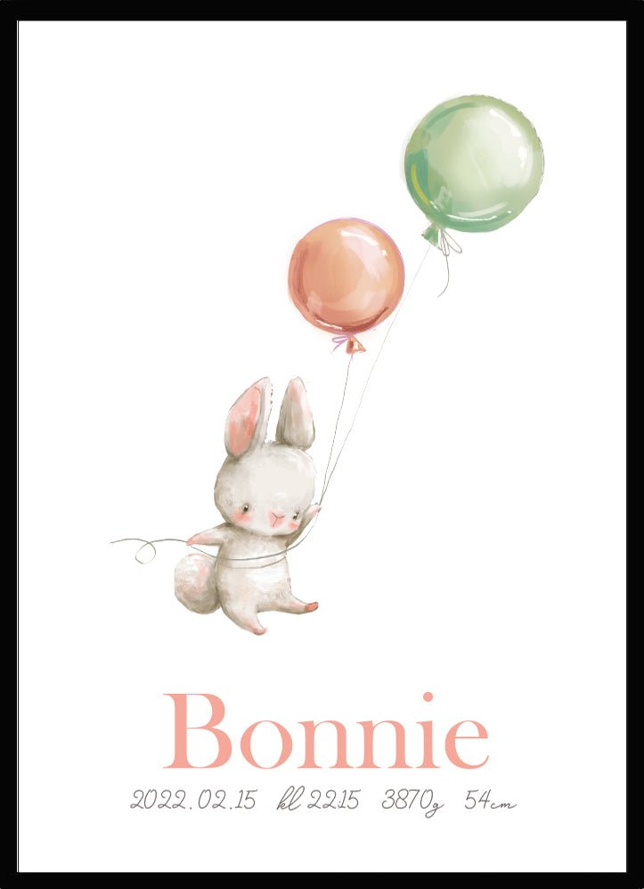 Namntavla Kanin röd - Dekortorget