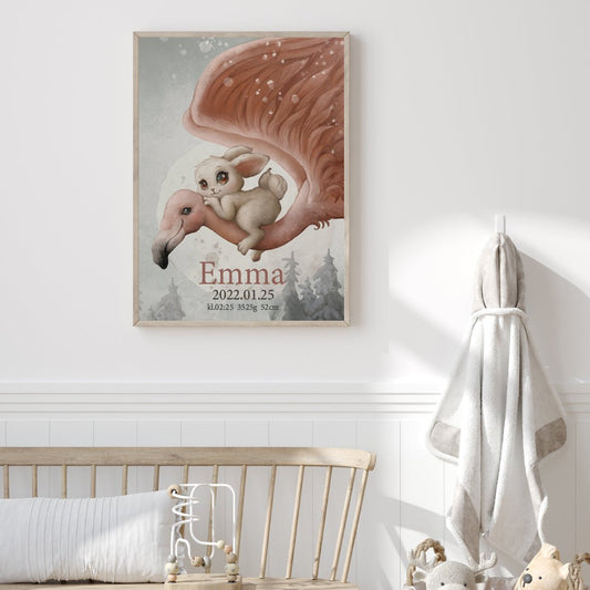 Namntavla Flying with friend - Dekortorget