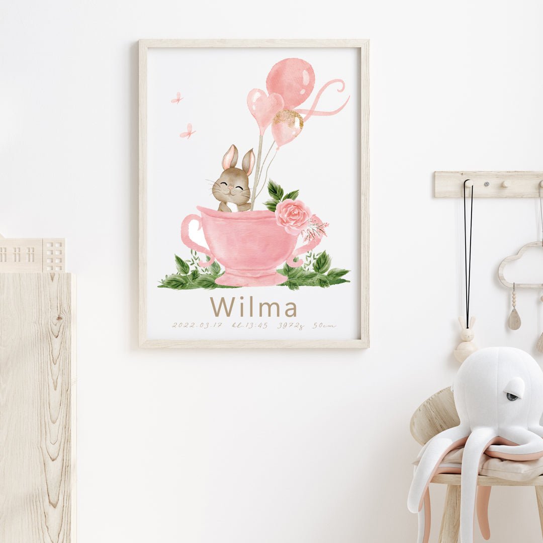 Namntavla Kanin i kopp - Dekortorget