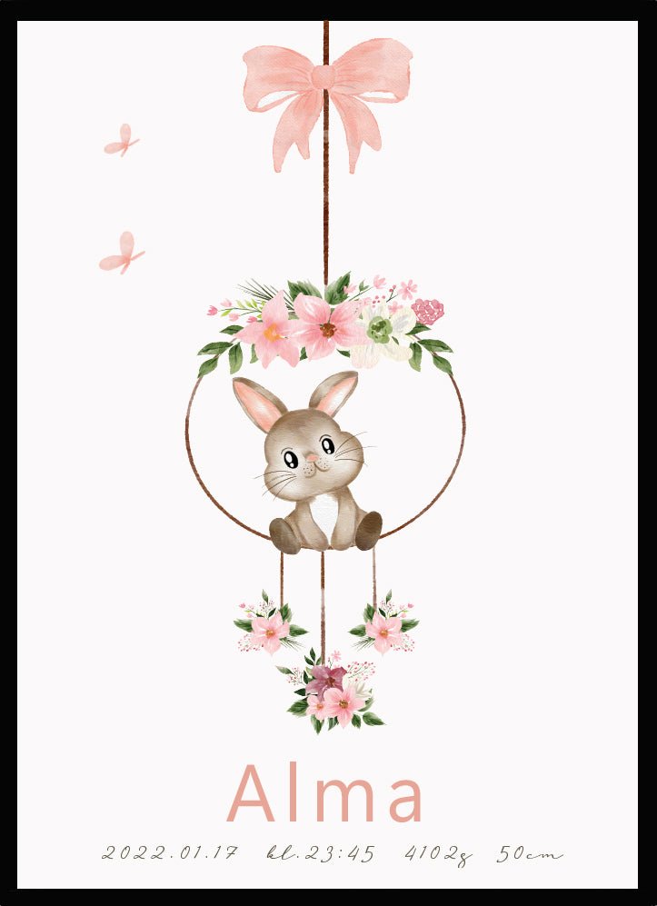 Namntavla Kanin i ring - Dekortorget