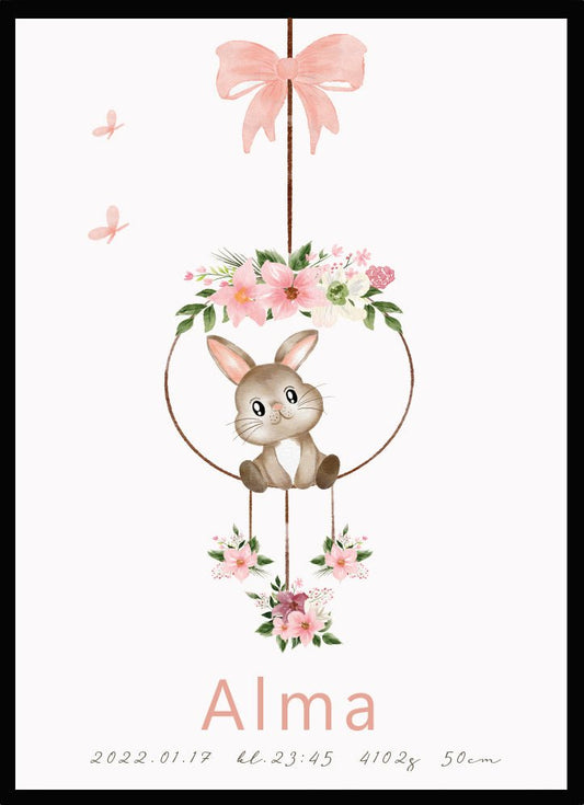 Namntavla Kanin i ring - Dekortorget