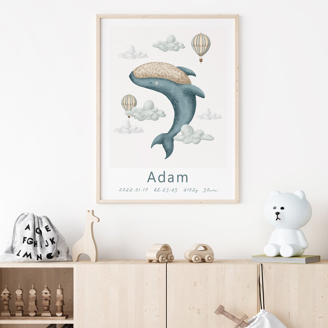 Namntavla Whale - Dekortorget