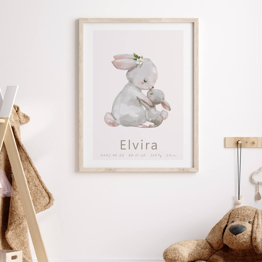 Namntavla rabbit kiss