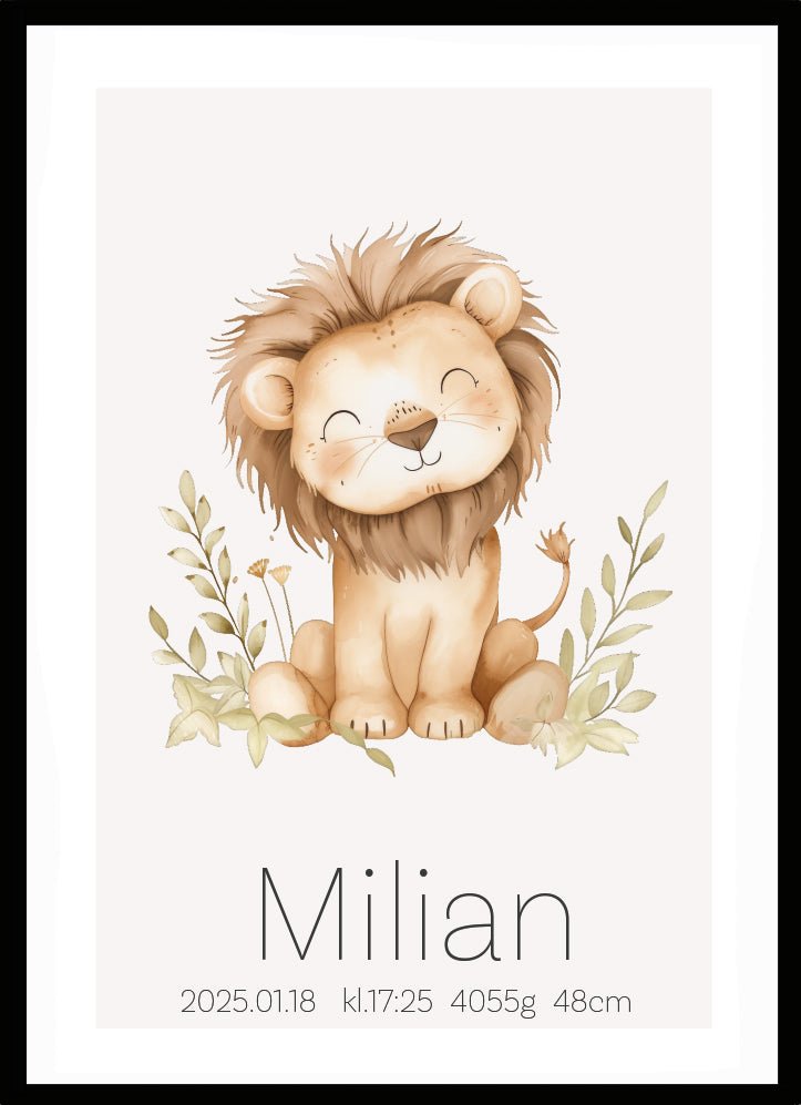 Namntavla baby Lejon - Dekortorget