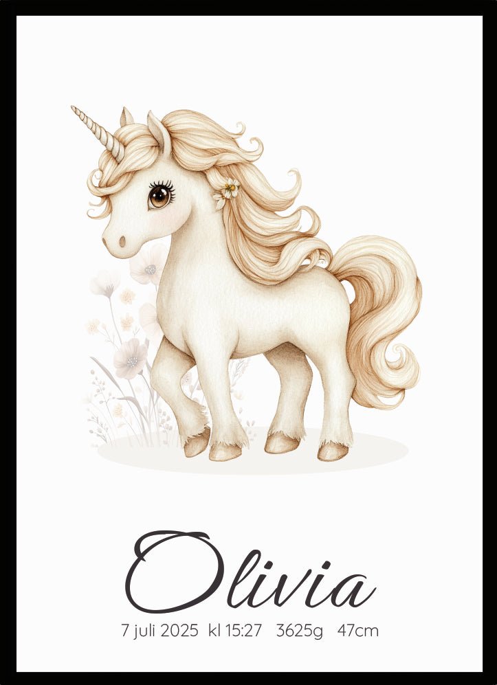 Namntavla Enhörning - Dekortorget