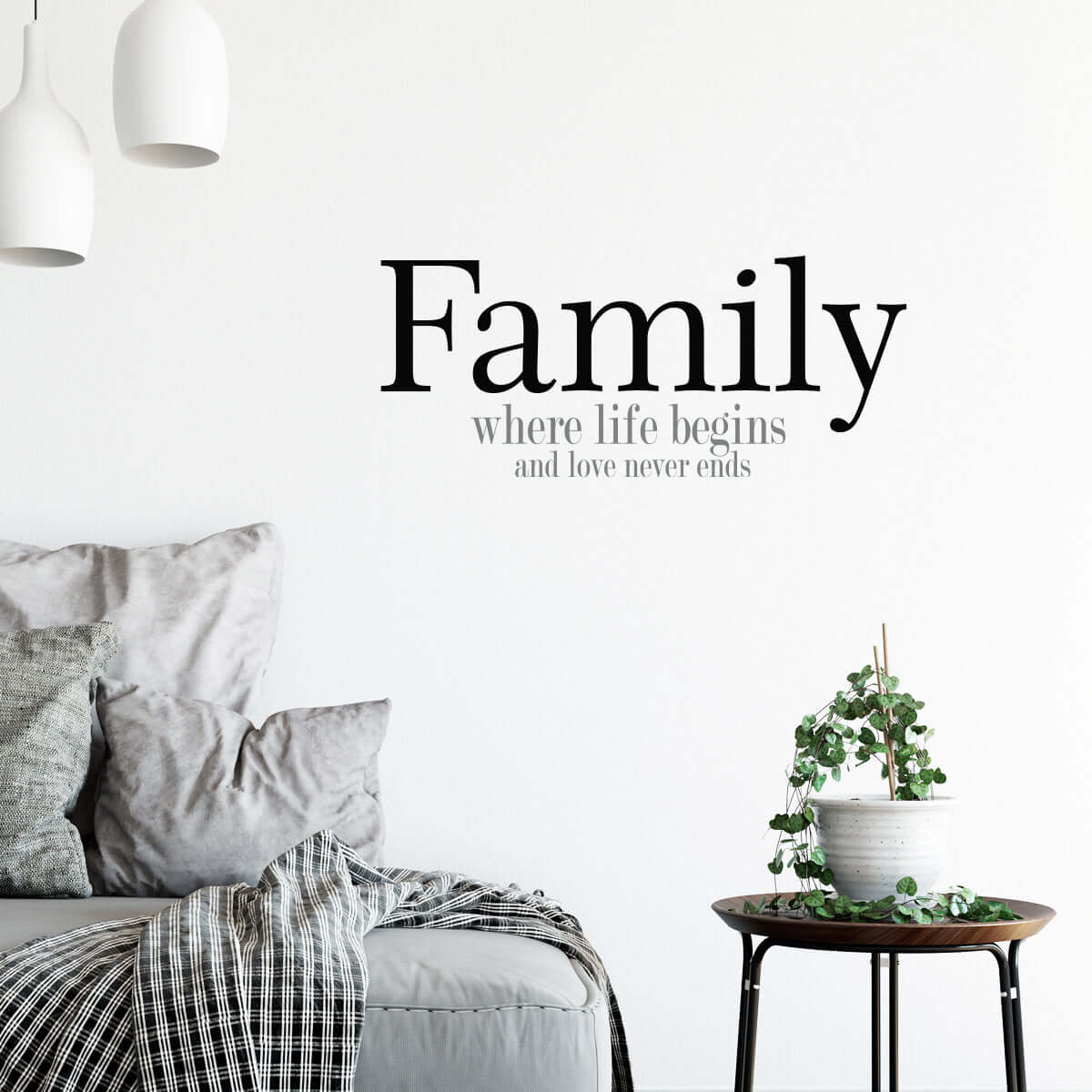 Väggord Family where life begins - Dekortorget