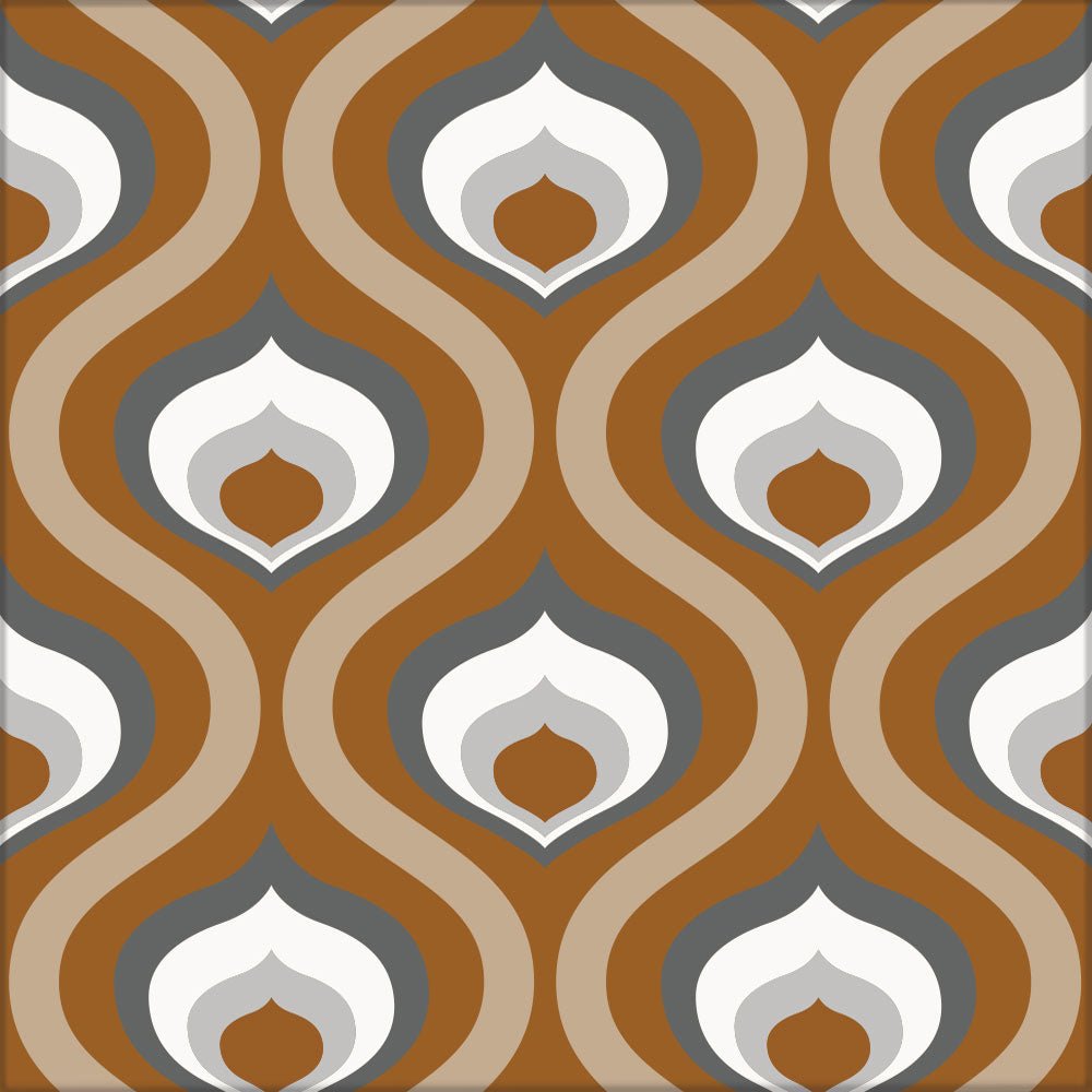 Kakeldekor retro nötbrun - Dekortorget