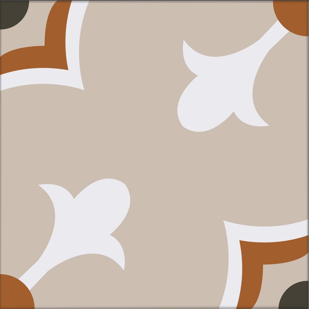 Kakeldekor marockansk beige & orange - Dekortorget