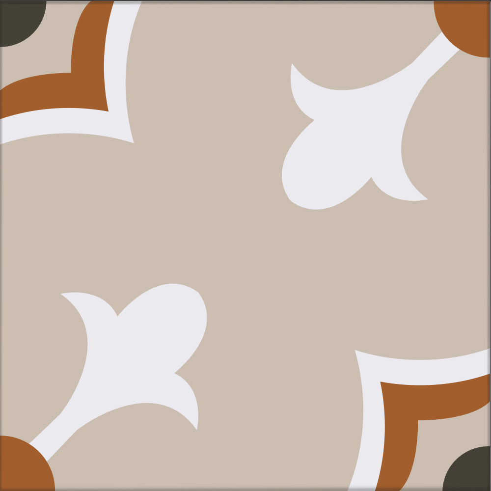 Kakeldekor marockansk beige & orange