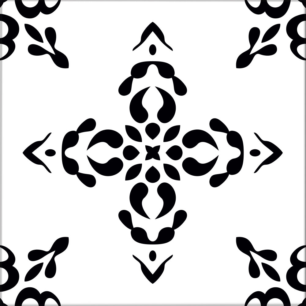 Kakeldekor marrakech svart