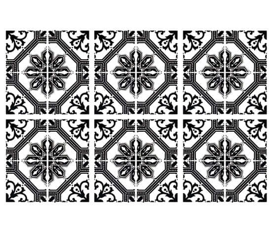 Kakeldekor marockansk 1 svart - Dekortorget