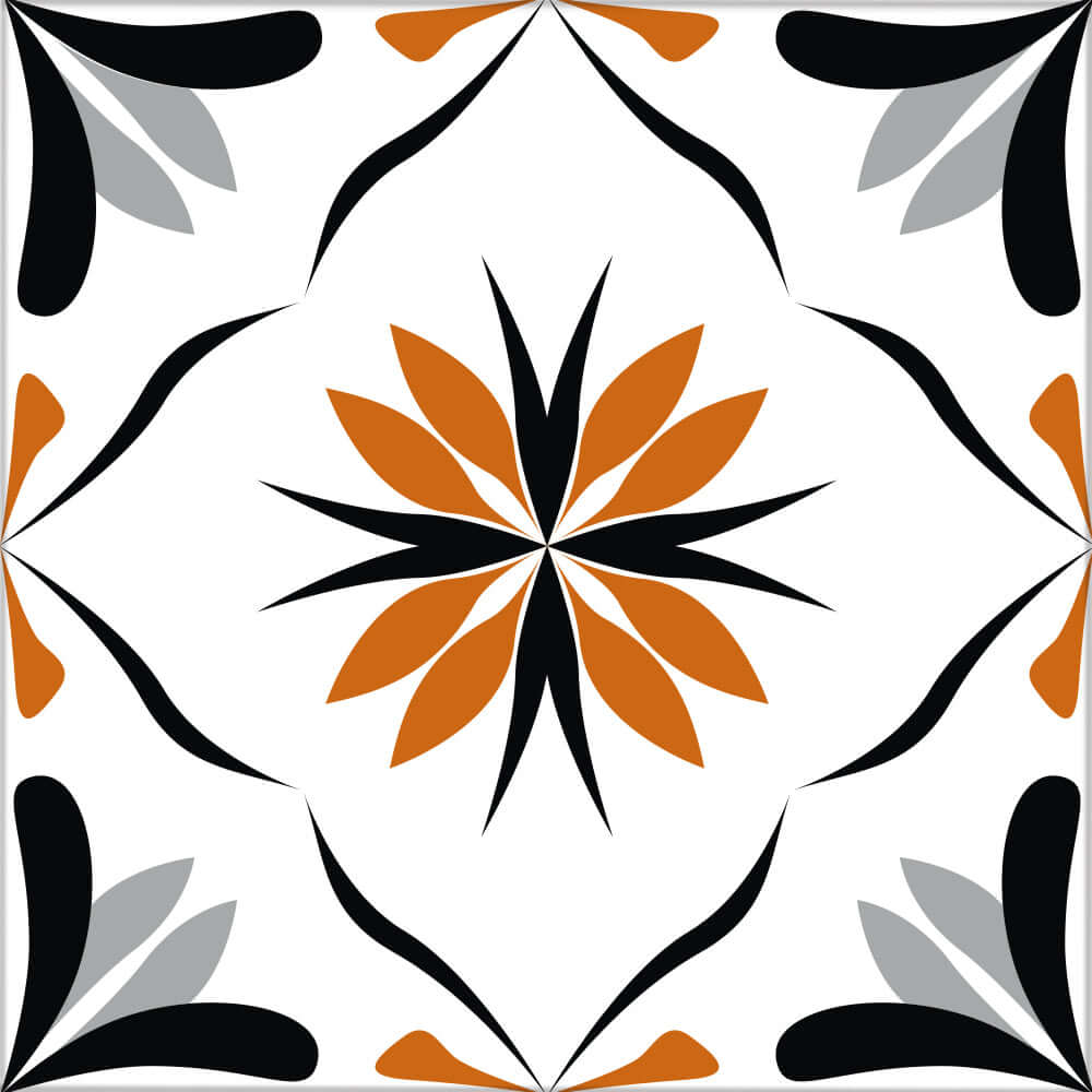 Kakeldekor marockansk 4 orange - Dekortorget