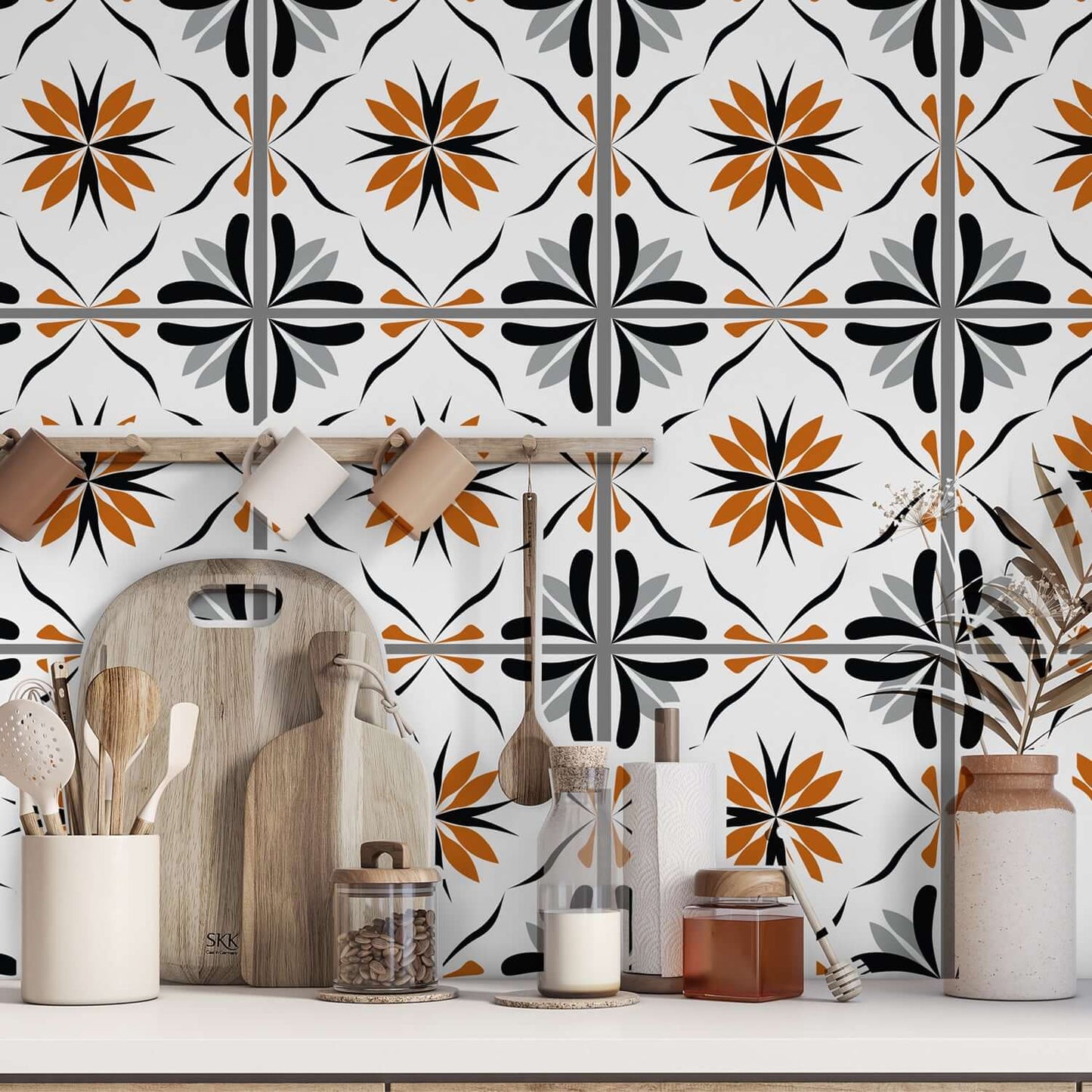 Kakeldekor marockansk 4 orange - Dekortorget