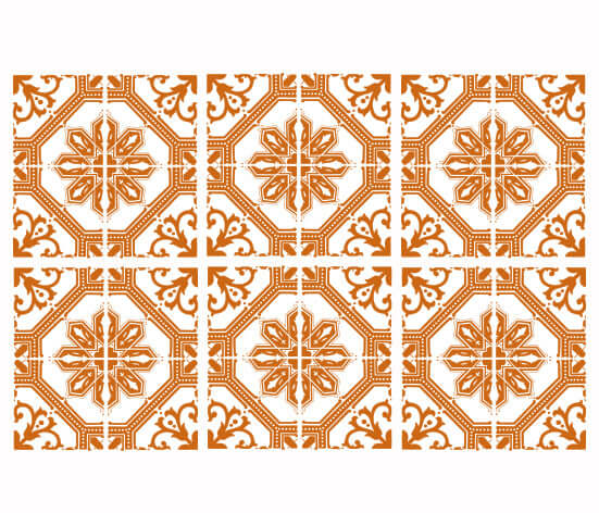 Kakeldekor marockansk 1 orange