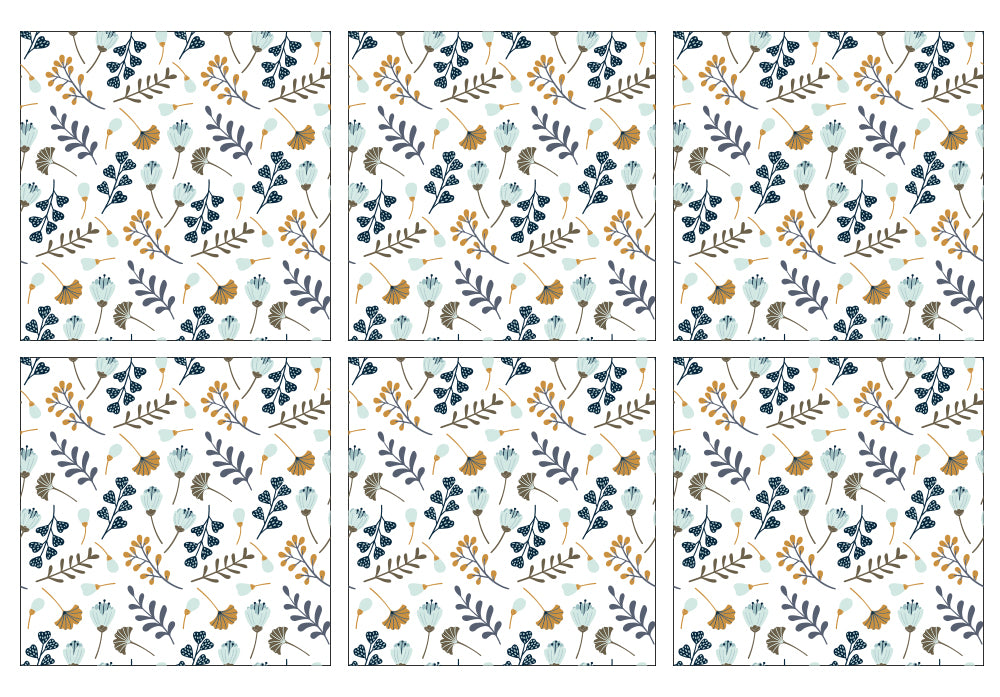 Kakeldekor blommor retro