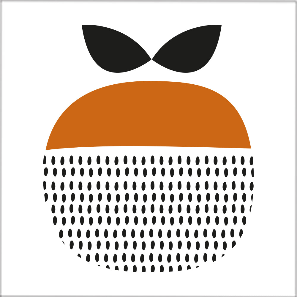 Kakeldekor retro äpple orange