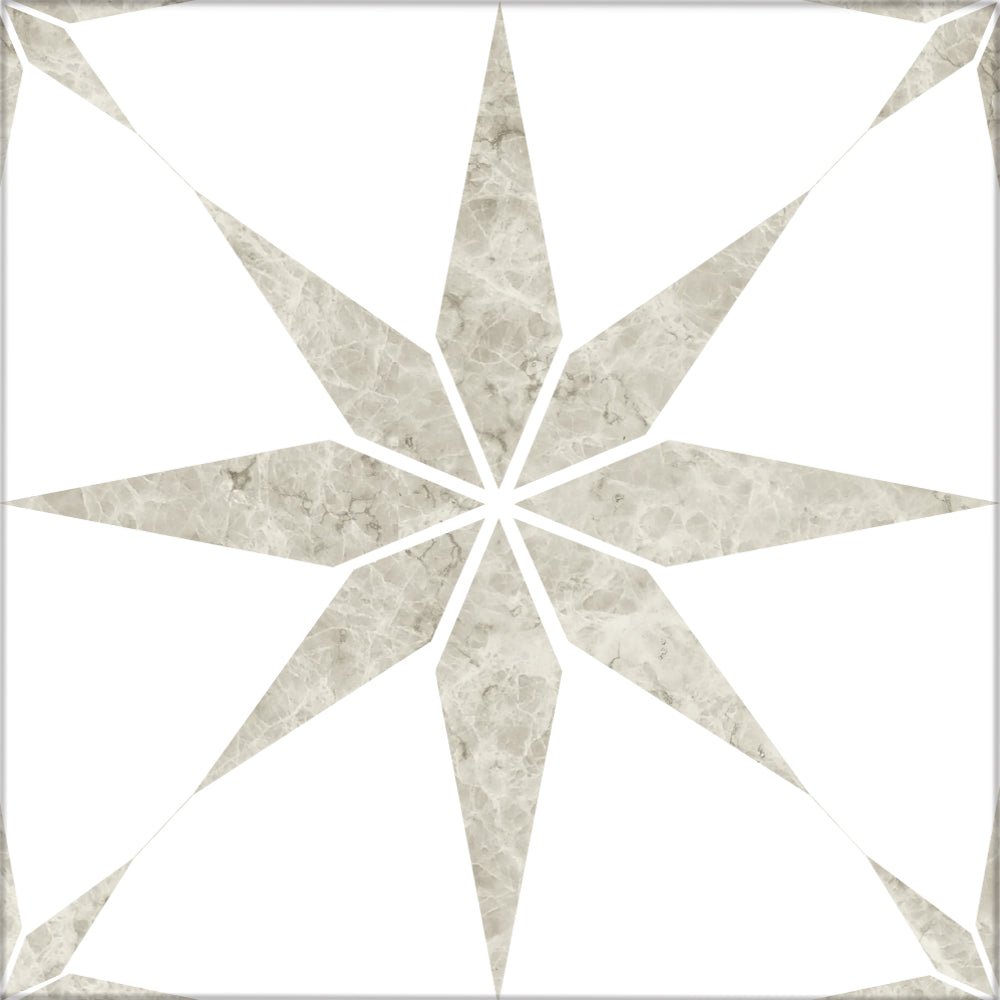 Kakeldekor stjärna beige - Dekortorget